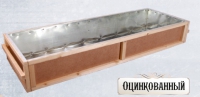 Гроб деревянный оцинкованный четырехгранник