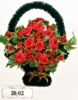 Заказная корзина из цветов ЗК-02